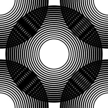 Circles seamless pattern. Background with grid, mesh of intersecting circles. Stock Illustration