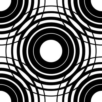 Circles seamless pattern. Background with grid, mesh of intersecting circles. Stock Illustration