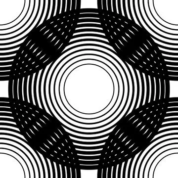 Circles seamless pattern. Background with grid, mesh of intersecting circles. Stock Illustration