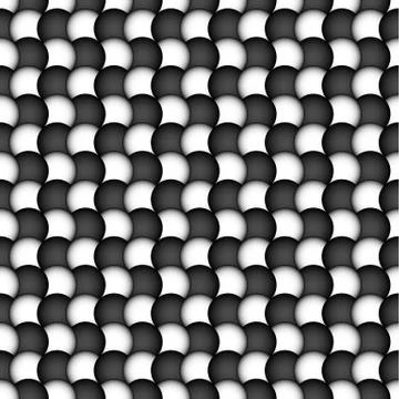 Circles seamless pattern. Black and white abstract background. Repeatable. イラスト素材
