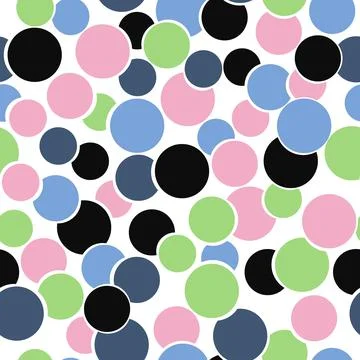 Circles seamless pattern. Geometric shapes. Stock Illustration