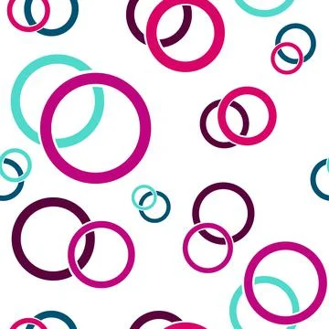 Circles seamless pattern. Geometric shapes. Stock Illustration