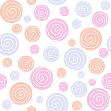 Circles seamless pattern Illustrazione stock