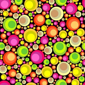 Circles seamless pattern - vector background for continuous replicate. Illustrazione stock