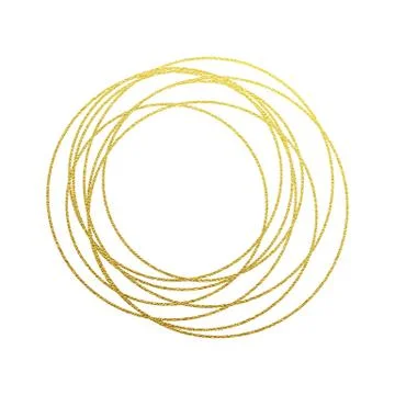 Circles set of gold glitter Stock Illustration