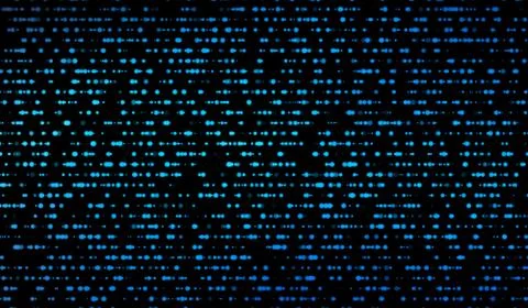 Circles shape with network connection dots for technology concept on black ba Stock Photos