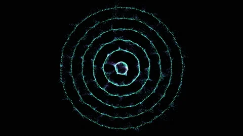 Circles Spiral Particals Stock Footage 169683010