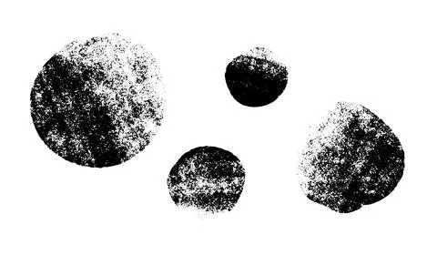 Circles spots texture grain brush. Grunge texture. The side is round in sha.. Stock Illustration