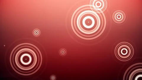 Circles spring up on a colorful background Illustrazione stock