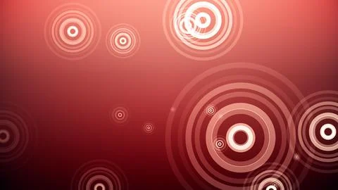 Circles spring up on a colorful background Illustrazione stock