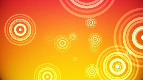 Circles spring up on a colorful background Illustrazione stock