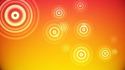 Circles spring up on a colorful background Illustrazione stock