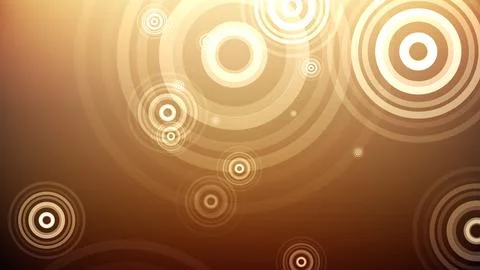 Circles spring up on a colorful background Illustrazione stock