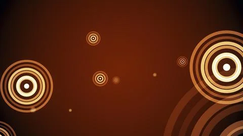 Circles spring up on a colorful background Illustrazione stock