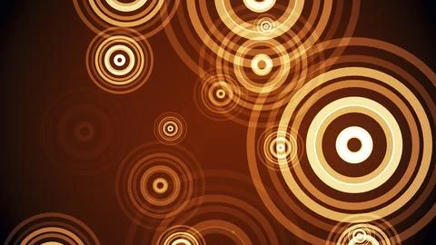 Circles spring up on a colorful background イラスト素材