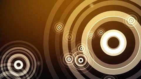 Circles spring up on a colorful background Stock Illustration