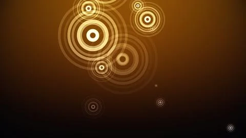 Circles spring up on a colorful background Illustrazione stock