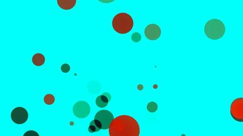 Circles spring up on a colorful background Stock Illustration