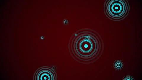 Circles spring up on a colorful background Stock Illustration