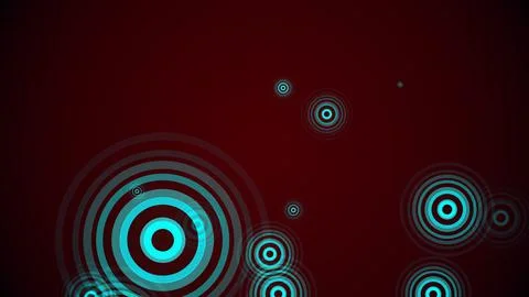 Circles spring up on a colorful background Stock Illustration