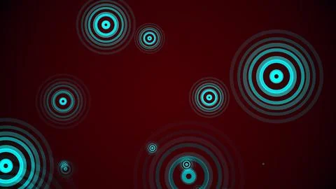 Circles spring up on a colorful background Illustrazione stock