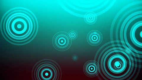 Circles spring up on a colorful background イラスト素材
