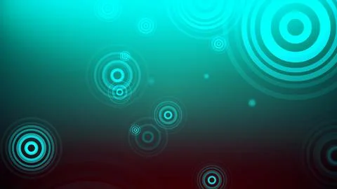 Circles spring up on a colorful background Stock Illustration