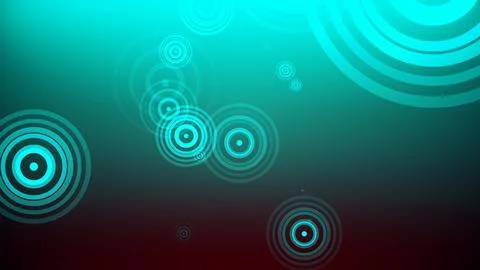 Circles spring up on a colorful background Stock Illustration