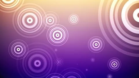 Circles spring up on a colorful background Illustrazione stock