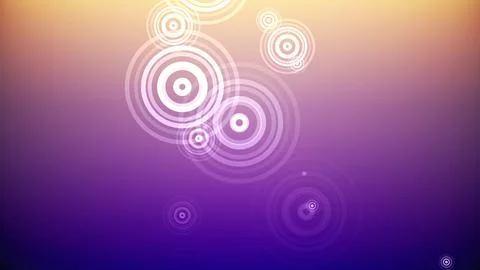 Circles spring up on a colorful background Illustrazione stock