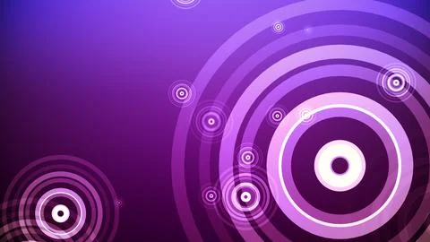Circles spring up on a colorful background Illustrazione stock