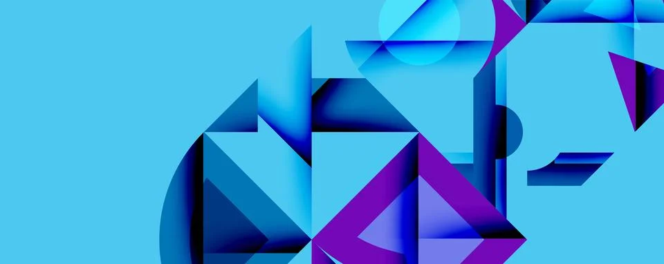 Circles squares lines abstract background Stock Illustration