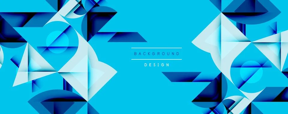 Circles squares lines abstract background Stock Illustration