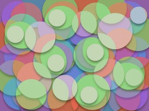 Circles Stacked Three Dimensional Stock Illustration