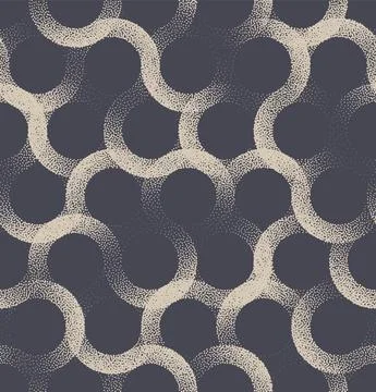 Circles Stippled Elegant Seamless Pattern Aesthetic Vector Abstract Background Stockillustratie