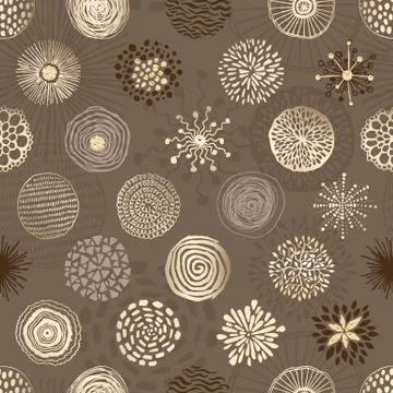 Circles texture seamless pattern Stock Illustration