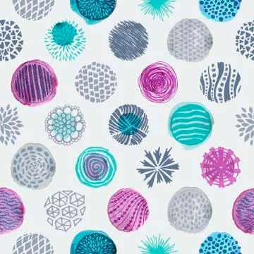 Circles texture seamless pattern Stock Illustration