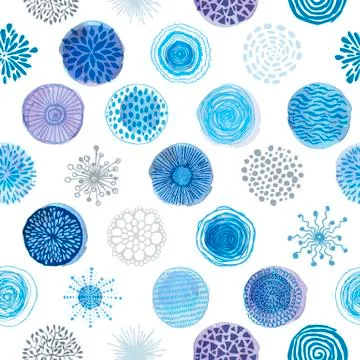 Circles texture seamless pattern Stock Illustration