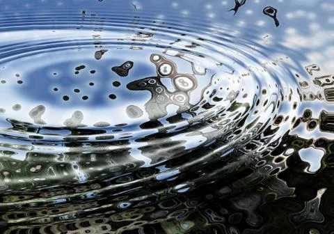 Circles on the water Stock Illustration