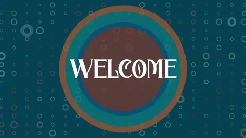Circles Welcome Title Motion Graphics Loop Stock Footage 142772420