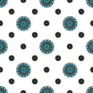 Circles on a white background abstract seamless pattern backgrou Stock Illustration
