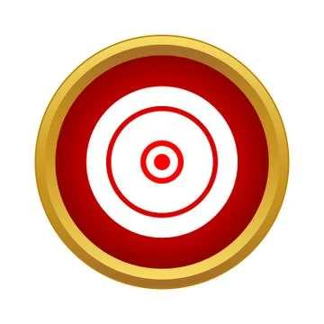 Circles within the circle icon in simple style Stock Illustration