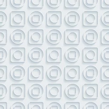 Circless and squares seamless pattern. イラスト素材