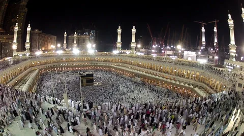 Circling around Kaaba Stock Footage 34151069