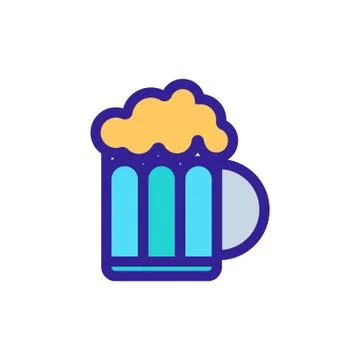 Circling with the beer icon vector. Isolated contour symbol illustration 库存插图