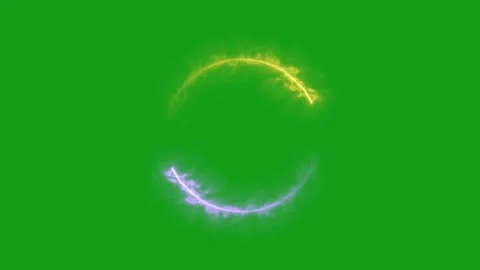 Circling energy arcs motion graphics with green screen background Stock Footage 132854762