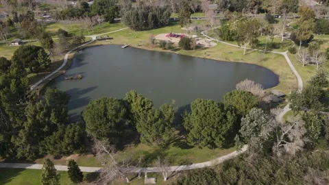 Circling the lake clockwise Stock Footage 233129635