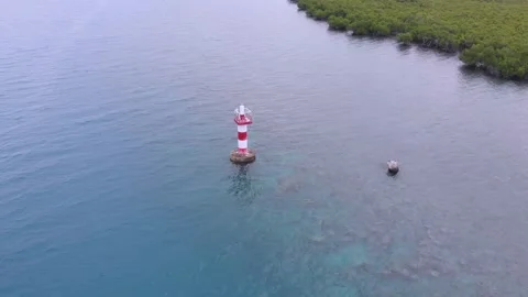 Circling Lighthouse Stock Footage 163484774