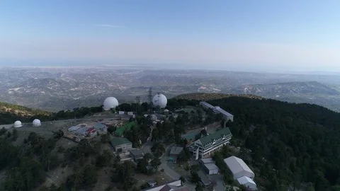 Circling mountain at sunset Stock Footage 78561093