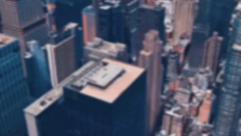 Circling Over The Blurred Downtown Background Stock Footage 100769837